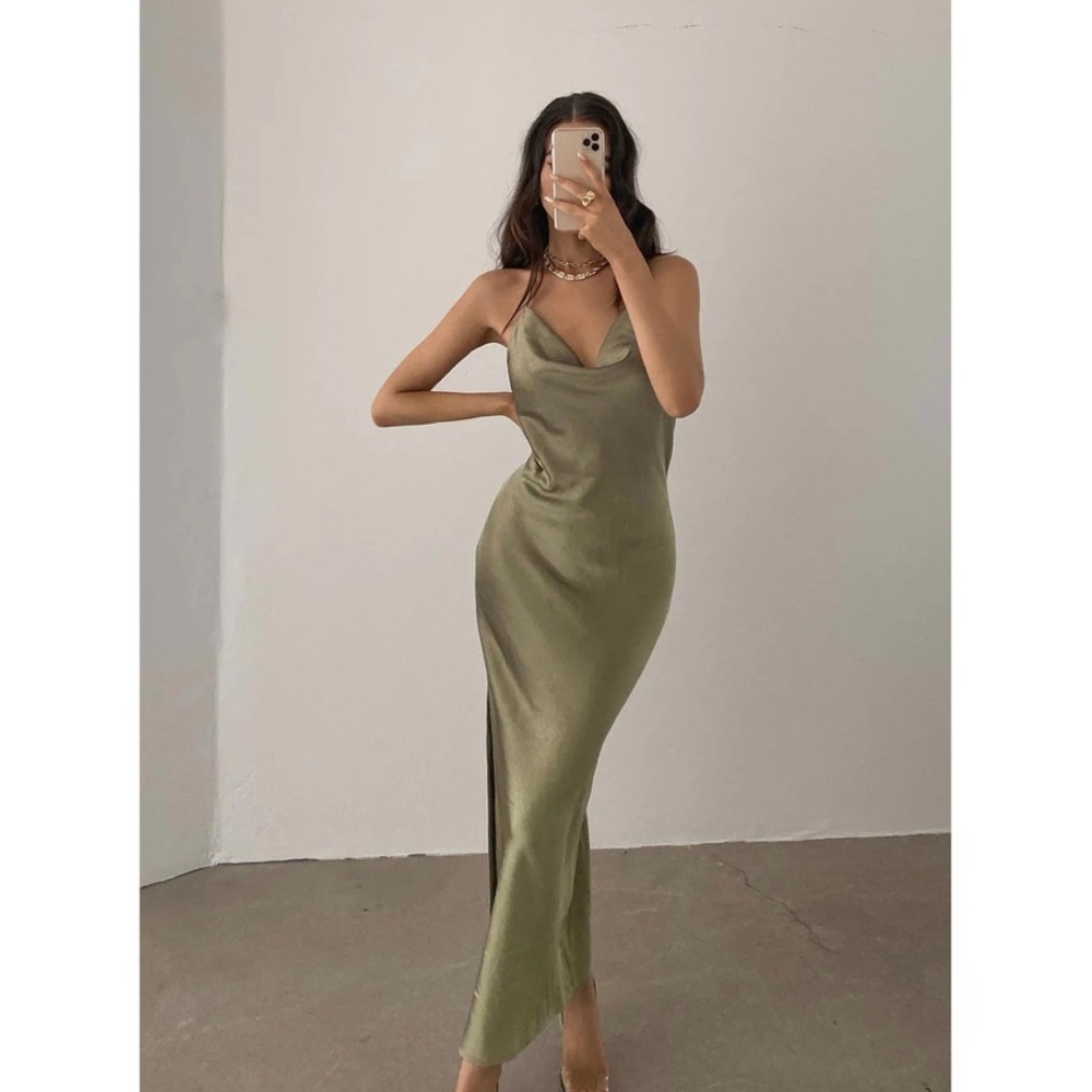 Princess Polly Alissa Midi Dress Green View 4